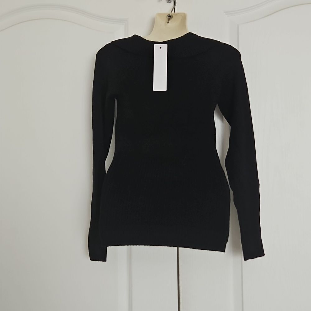 Magazine Women's Long Sleeves Sweater Small Black - Picture 3 of 16